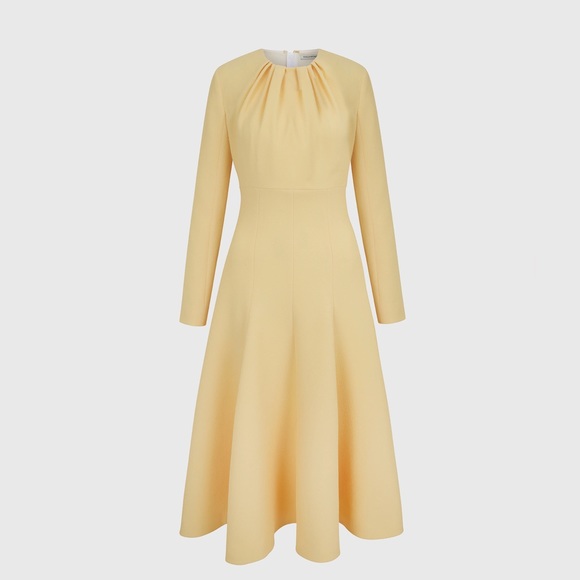 Emilia Wickstead Dresses Emilia Wickstead Belgium Yellow Midi Dress